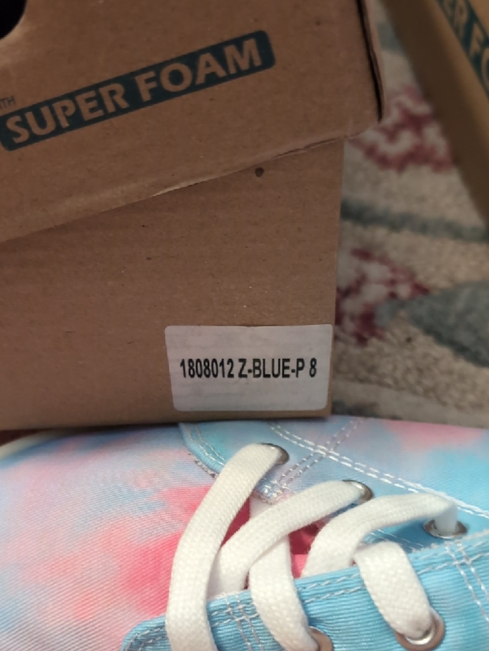 Jenn Ardor Tie-Dye Canvas Sneakers in Blue & Pink - Picture 7 of 11